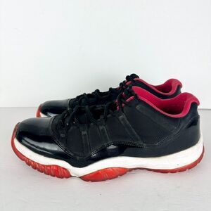 Nike Air Jordan 11 Retro Low 'Bred' Sneakers Size 12 Black Red 528895-012